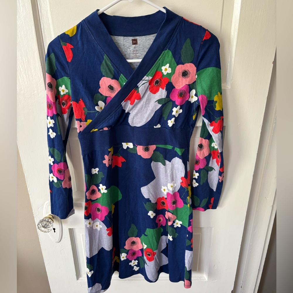 Tea Collection Wrap Dress with Long Sleeves